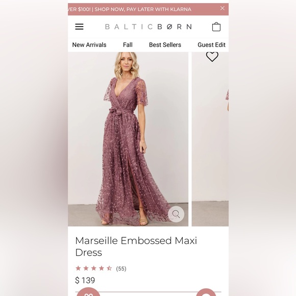 Baltic Born Marseille Embossed Maxi Dress - Picture 1 of 4